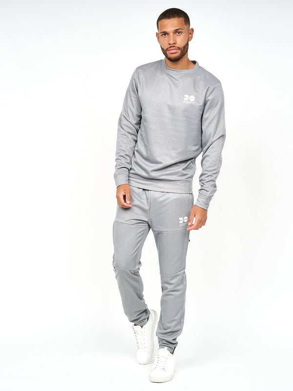 Crosshatch Langtons Crew Tracktop Charcoal