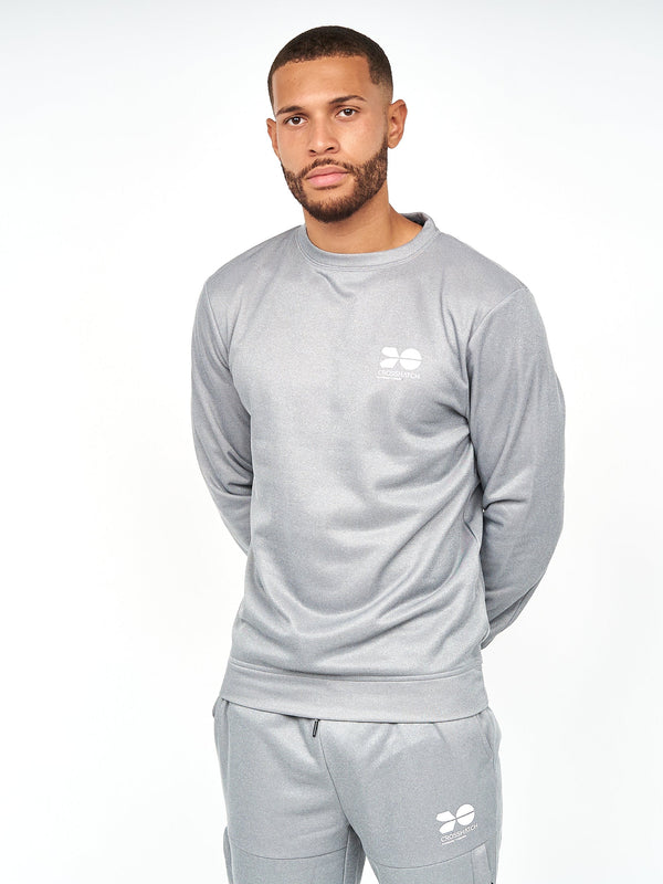Crosshatch Langtons Crew Tracktop Charcoal