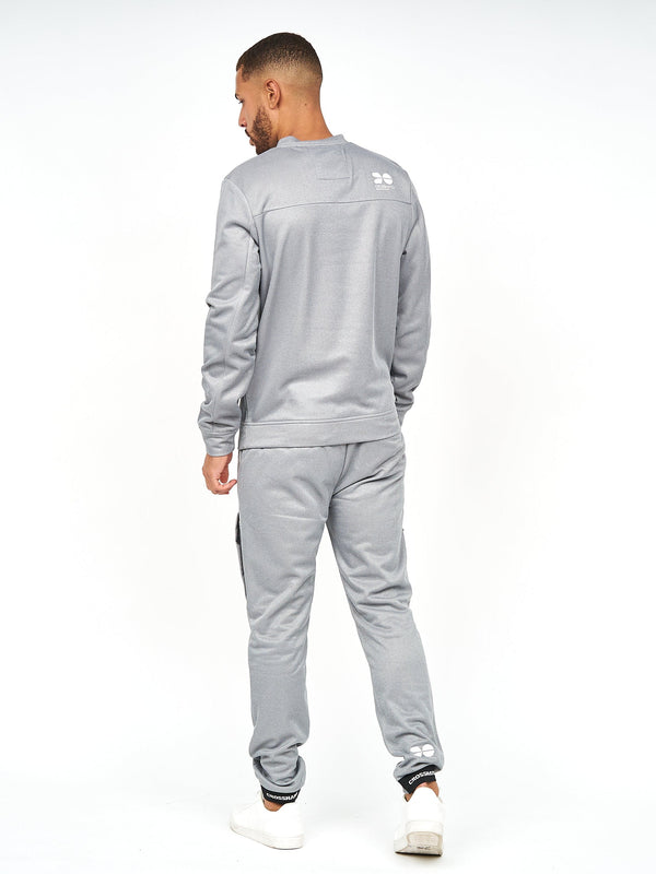 Crosshatch Langtons Crew Tracktop Charcoal