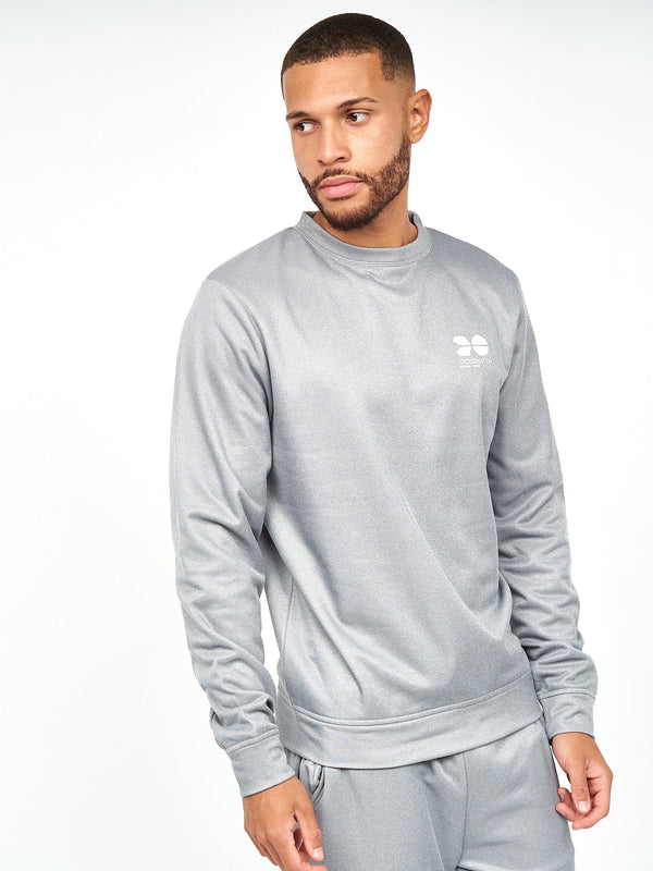 crosshatch Langtons Crew Tracktop Charcoal