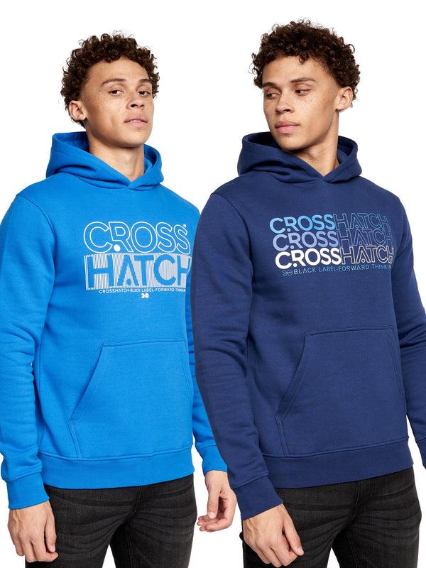 crosshatch Larmen Hoodie 2pk Navy/Blue