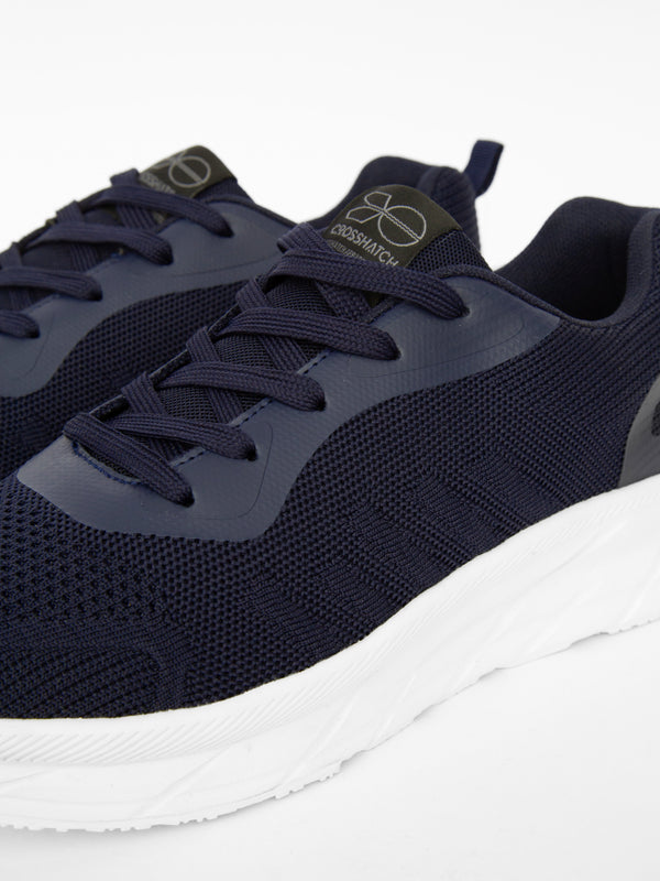 Crosshatch Lennart Trainers Navy/White