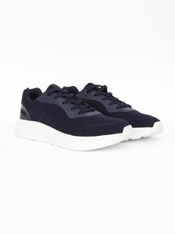crosshatch Lennart Trainers Navy/White