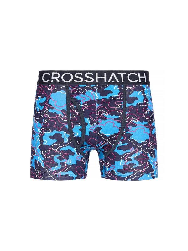 Crosshatch Linamo MVE Open Fly Boxers 3pk Blue
