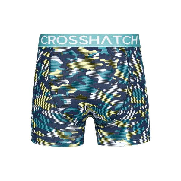 Crosshatch Linamo MVE Open Fly Boxers 3pk Teal