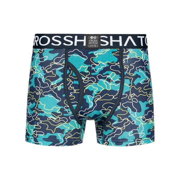 Crosshatch Linamo MVE Open Fly Boxers 3pk Teal