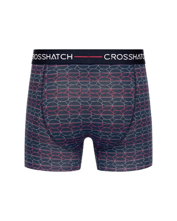 Crosshatch Locky Boxers 3pk Red Mix