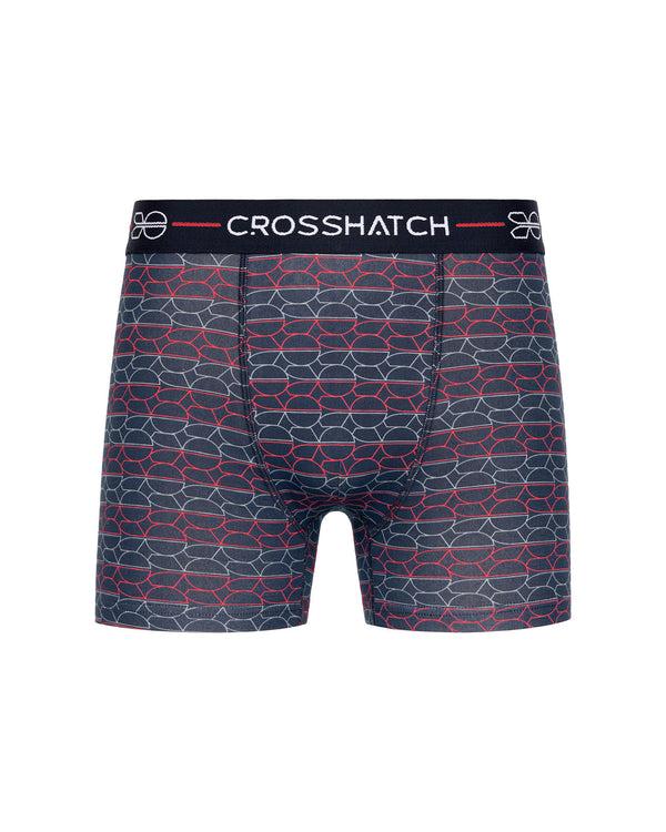 crosshatch Locky Boxers 3pk Red Mix