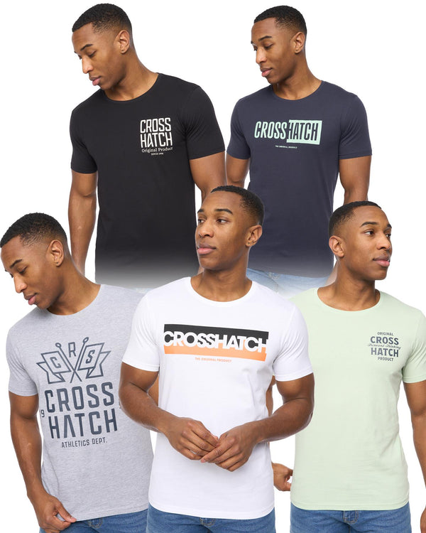 crosshatch Logotime T-Shirt 5pk Assorted