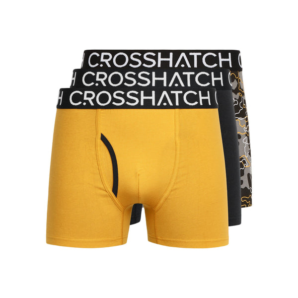 crosshatch Lynol Boxers 3pk Yellow