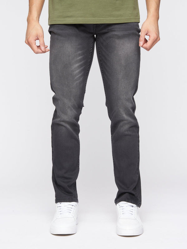 Crosshatch Malcolm Slim Fit Jeans Dark Charcoal
