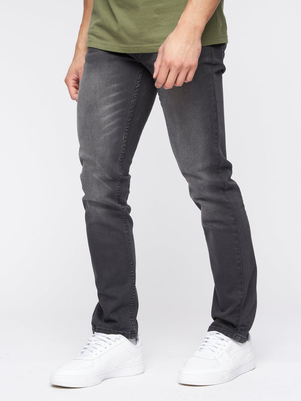 Crosshatch Malcolm Slim Fit Jeans Dark Charcoal