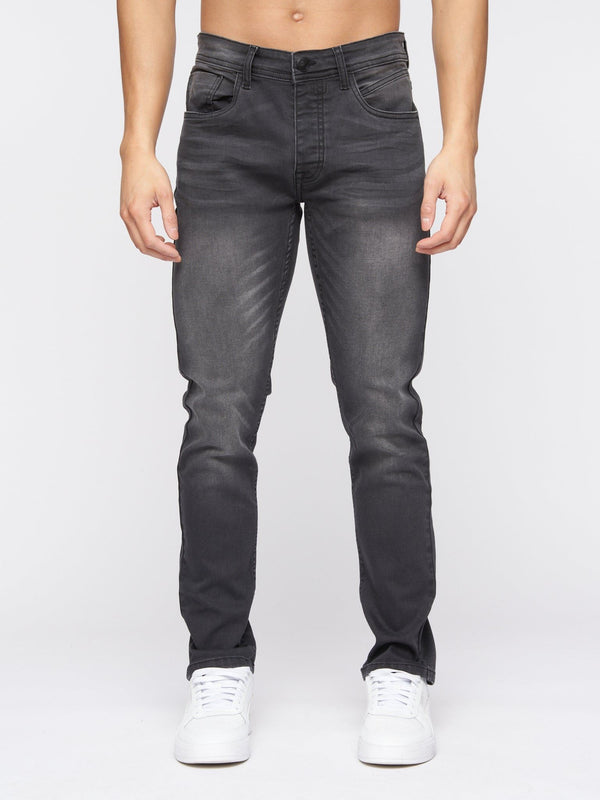 crosshatch Malcolm Slim Fit Jeans Dark Charcoal