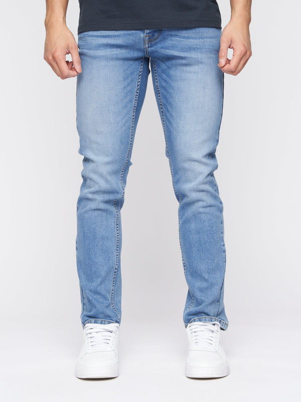 Crosshatch Malcolm Slim Fit Jeans Light Wash