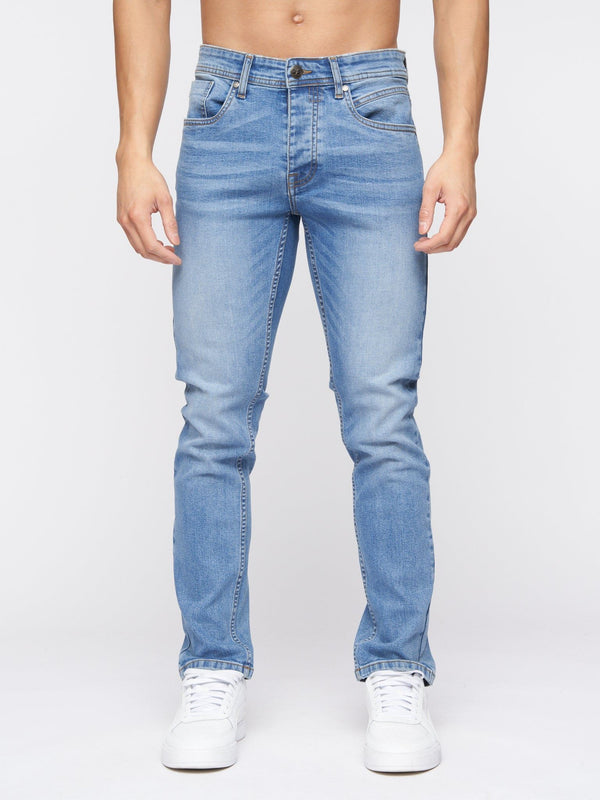 crosshatch Malcolm Slim Fit Jeans Light Wash