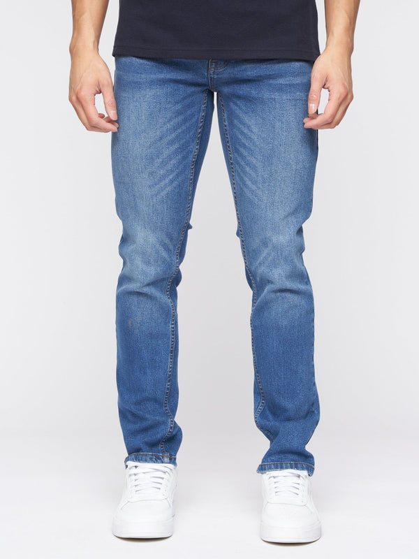 Crosshatch Malcolm Slim Fit Jeans Stone Wash