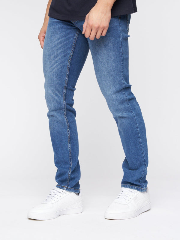 Crosshatch Malcolm Slim Fit Jeans Stone Wash
