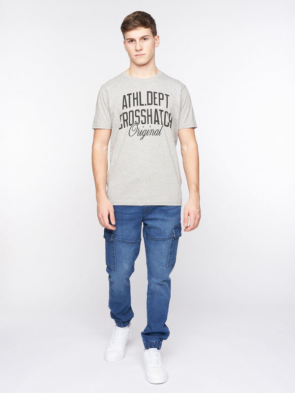 Crosshatch Malimore Cargo Cuff Jeans Stone Wash