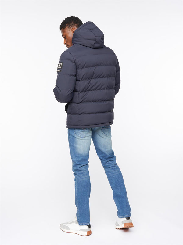 Crosshatch Mens Kampnew Embossed Jacket Navy