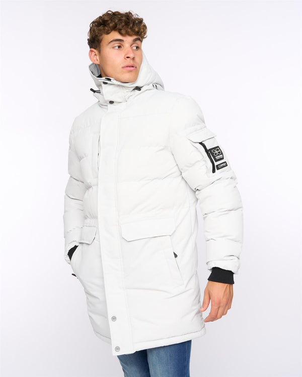 Crosshatch Mens Milwaka Long Jacket Putty