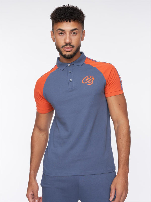 Crosshatch Mentella Polo/Shorts Set Denim Blue