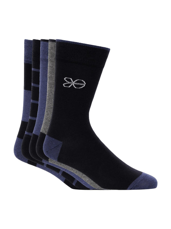 Crosshatch Milato Socks 5pk Blues