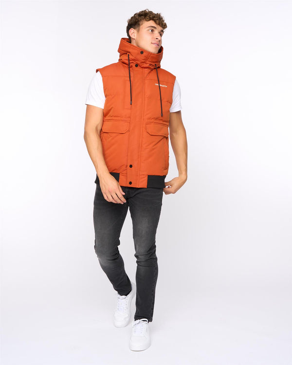 Crosshatch Milwaka Gilet Burnt Orange