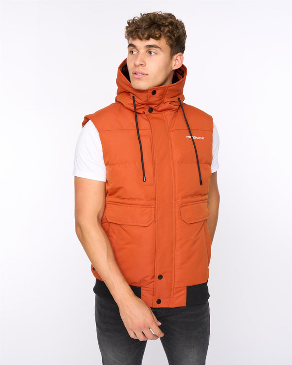 crosshatch Milwaka Gilet Burnt Orange