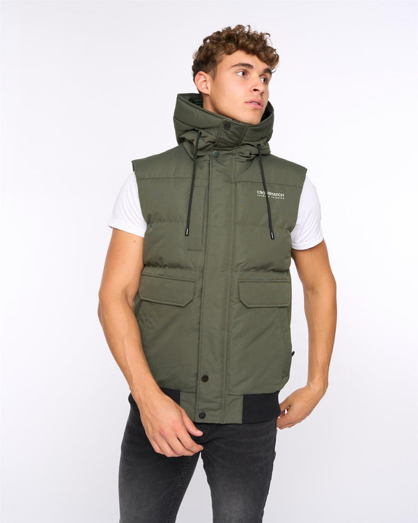 Crosshatch Milwaka Gilet Olive