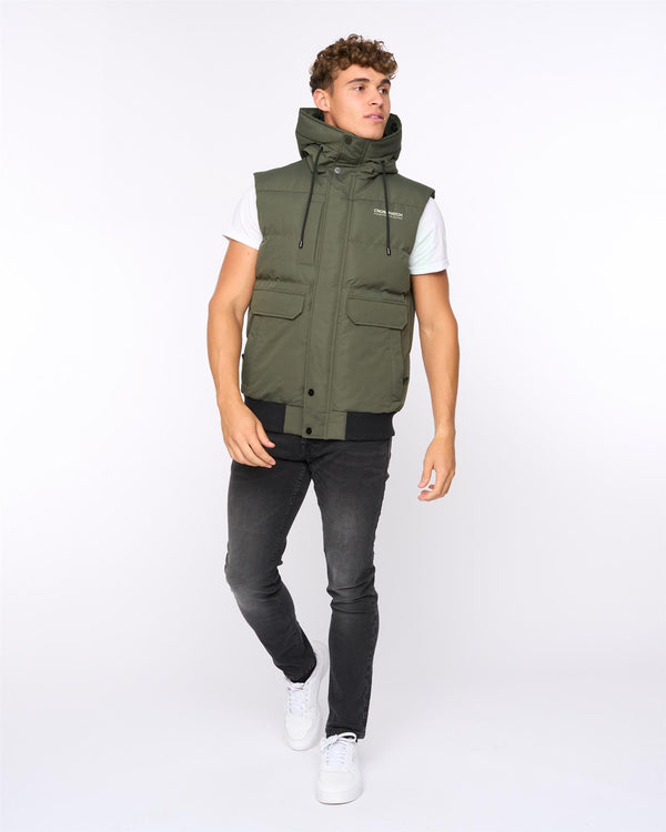 Crosshatch Milwaka Gilet Olive