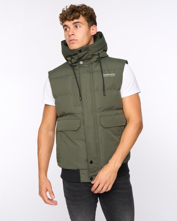 crosshatch Milwaka Gilet Olive
