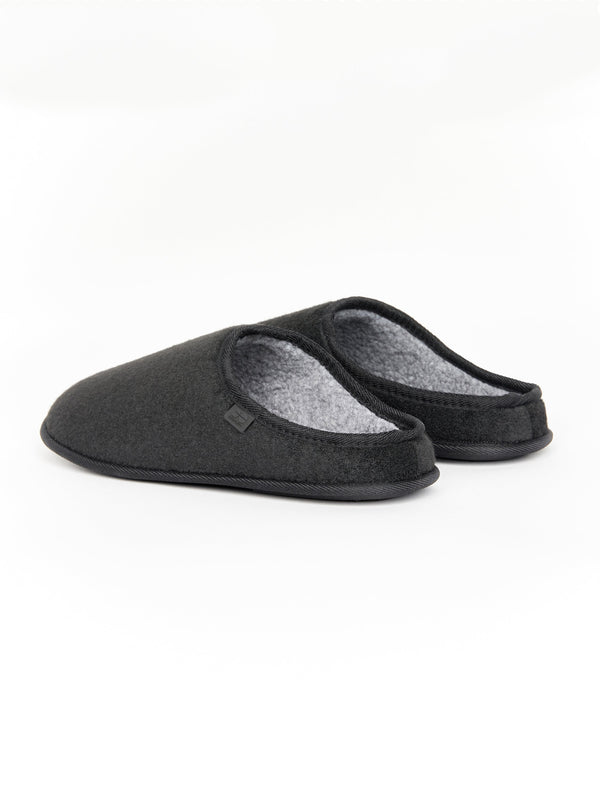 Crosshatch Miyabi Fur Slipper Mule Black