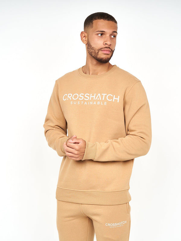 Crosshatch Noma Crew Sweat/Jogger Set Linen