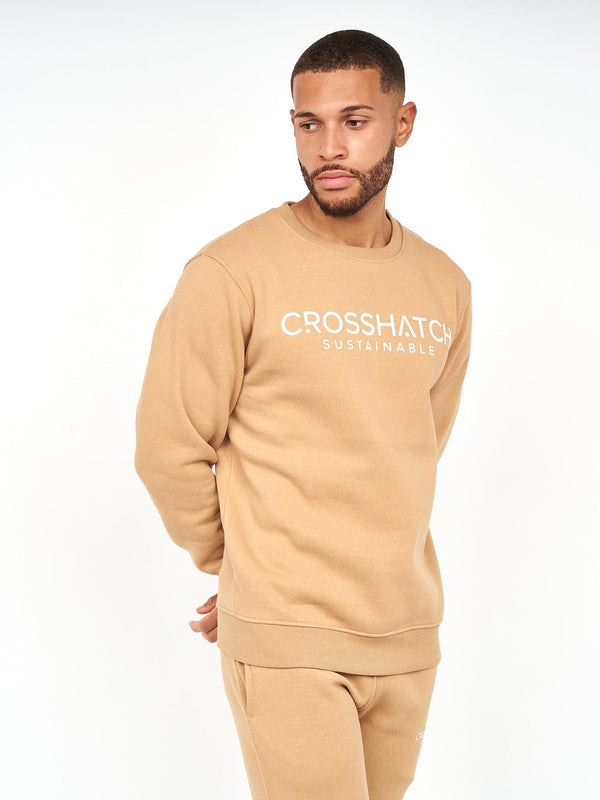Crosshatch Noma Crew Sweat/Jogger Set Linen