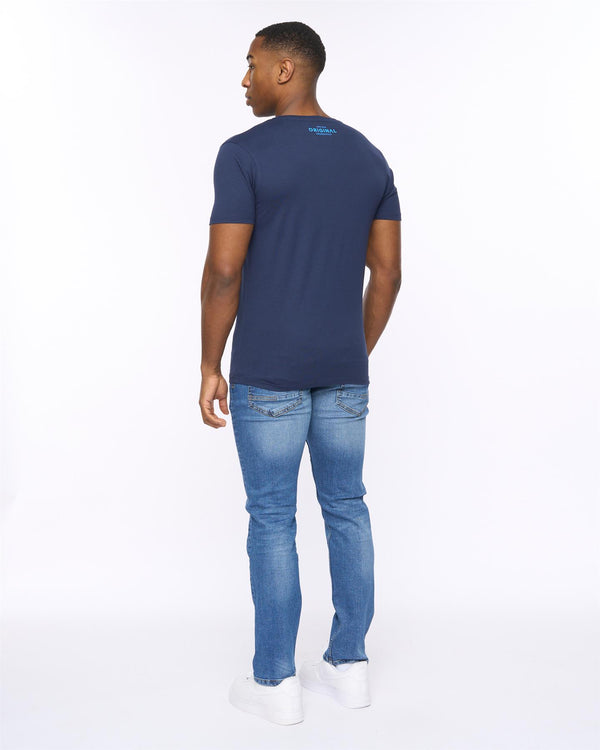 Crosshatch Offaxis T-Shirt Navy