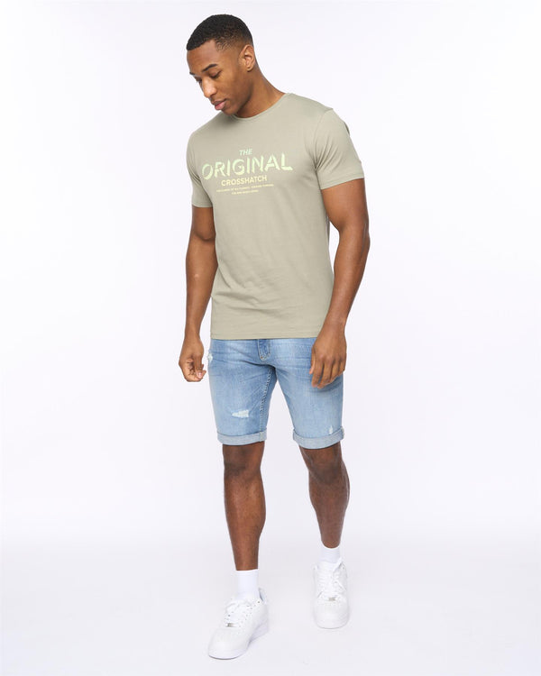 Crosshatch Offaxis T-Shirt Sage