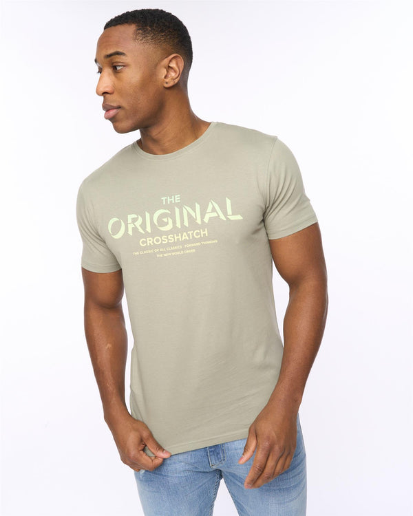 crosshatch Offaxis T-Shirt Sage