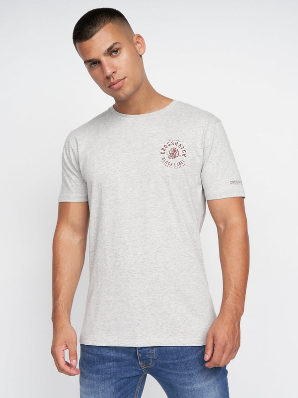 Crosshatch Oldskool T-Shirt 2pk Red/Grey