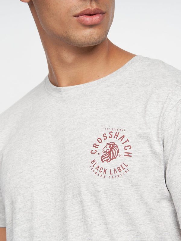 Crosshatch Oldskool T-Shirt 2pk Red/Grey