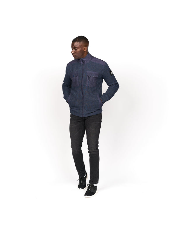 Crosshatch Palax Knit Navy Marl