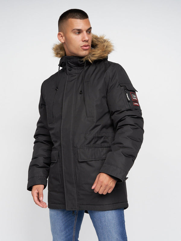 crosshatch Parkmoore Parka Black
