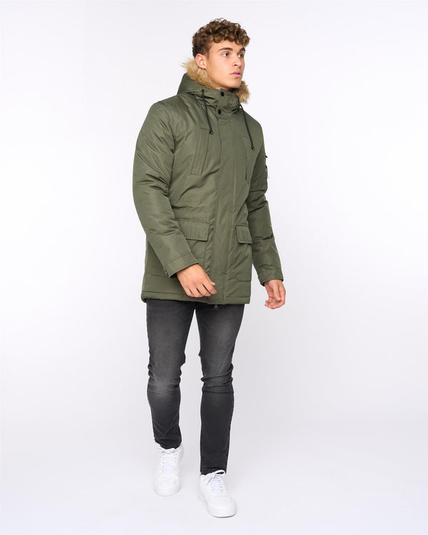 Crosshatch Parkmoore Parka Dark Olive
