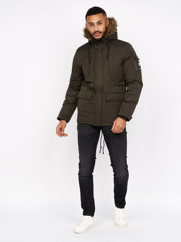 crosshatch Parkmoore Parka Dark Olive