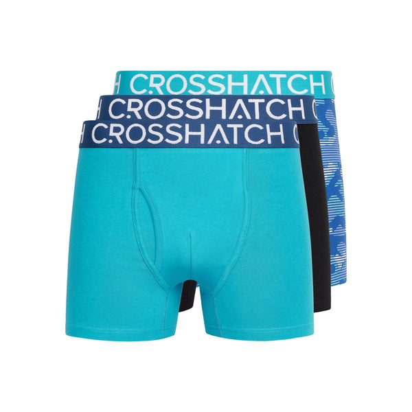 Crosshatch Payso Boxers 3pk Teal