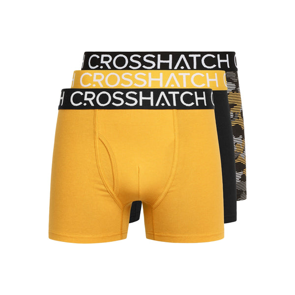 crosshatch Payso Boxers 3pk Yellow