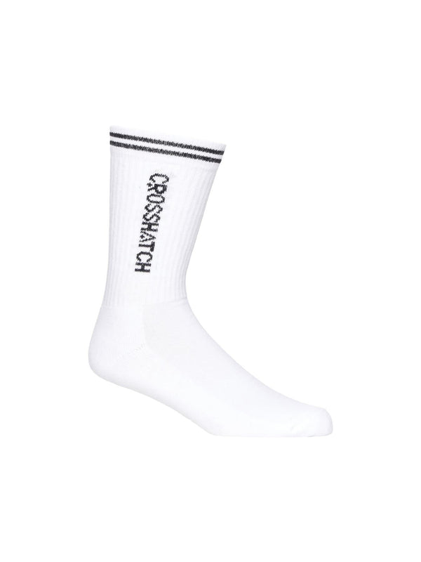 crosshatch Peppy Sports Socks 3pk White