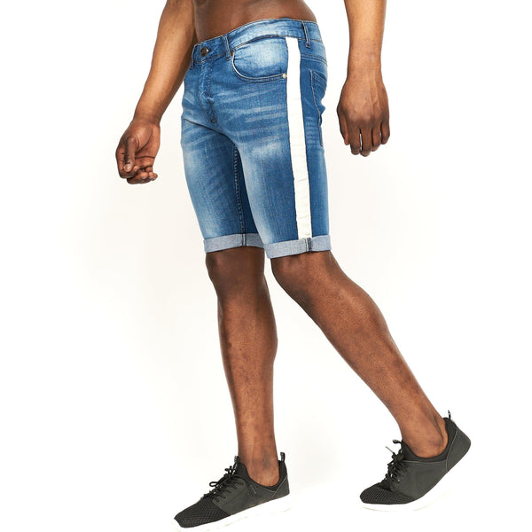 Crosshatch Playmore Denim Shorts Stone Wash