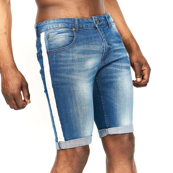 Crosshatch Playmore Denim Shorts Stone Wash