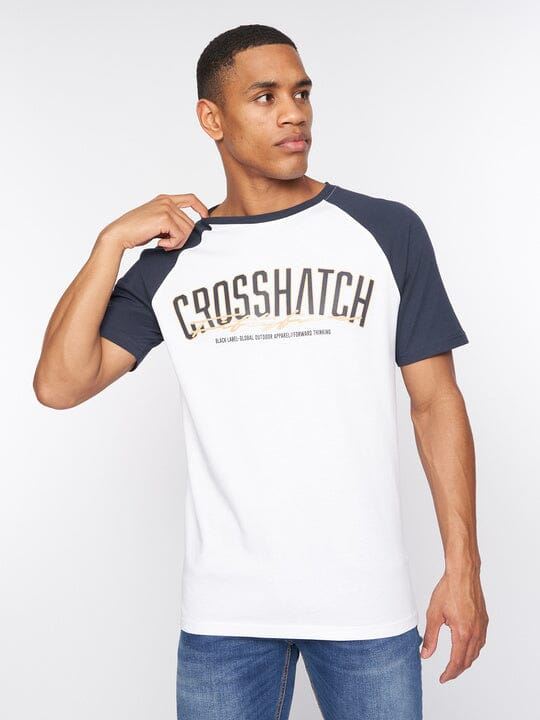 Crosshatch Plotmar T-Shirt Navy/White