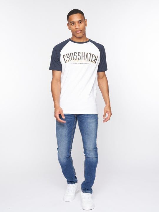 Crosshatch Plotmar T-Shirt Navy/White